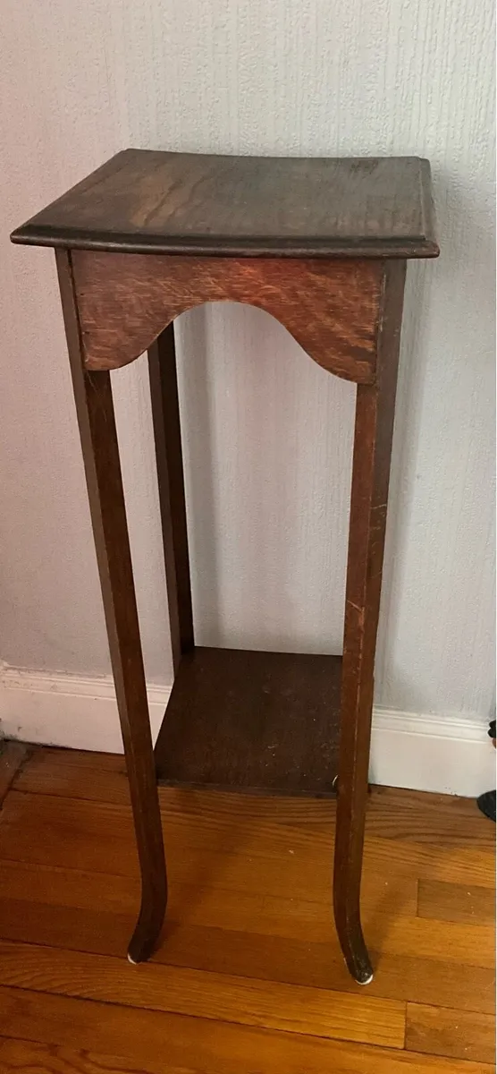 Tall Wooden Vintage 2 Tier Plant Stand. - Image 2