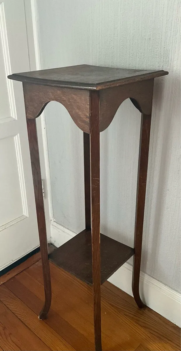 Tall Wooden Vintage 2 Tier Plant Stand. - Image 3