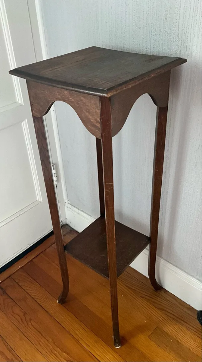 Tall Wooden Vintage 2 Tier Plant Stand. - Image 4