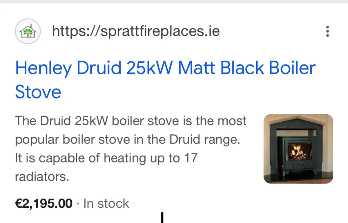 Henley Druid Back Boiler 25kw stove - Image 1