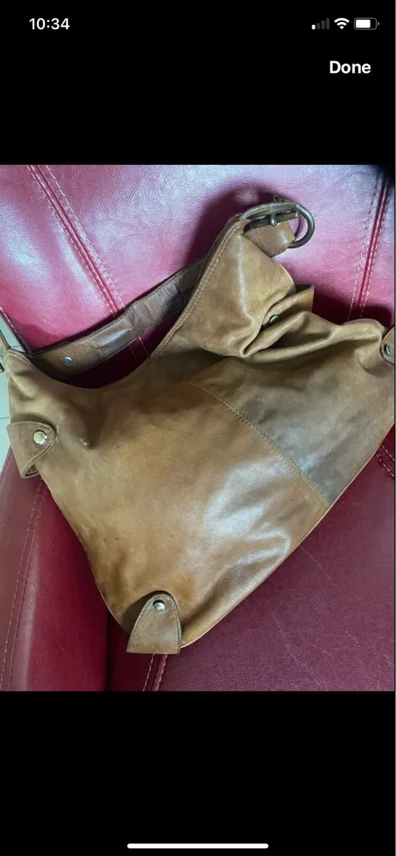Cortefiel Leather Shoulder Bag - Image 3