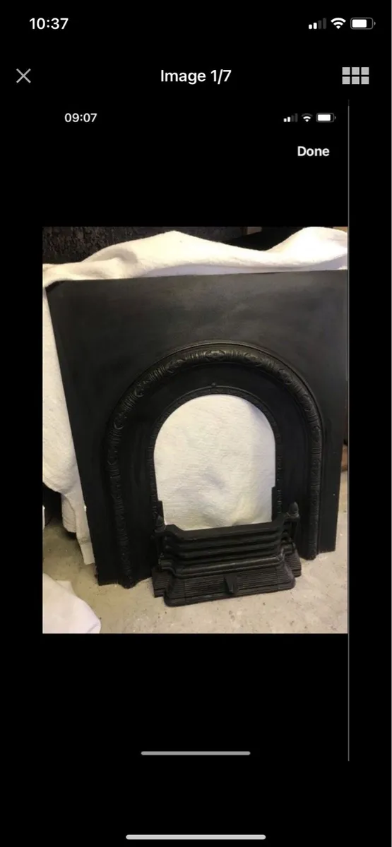 Antique Cast Iron Fire Place - Image 1