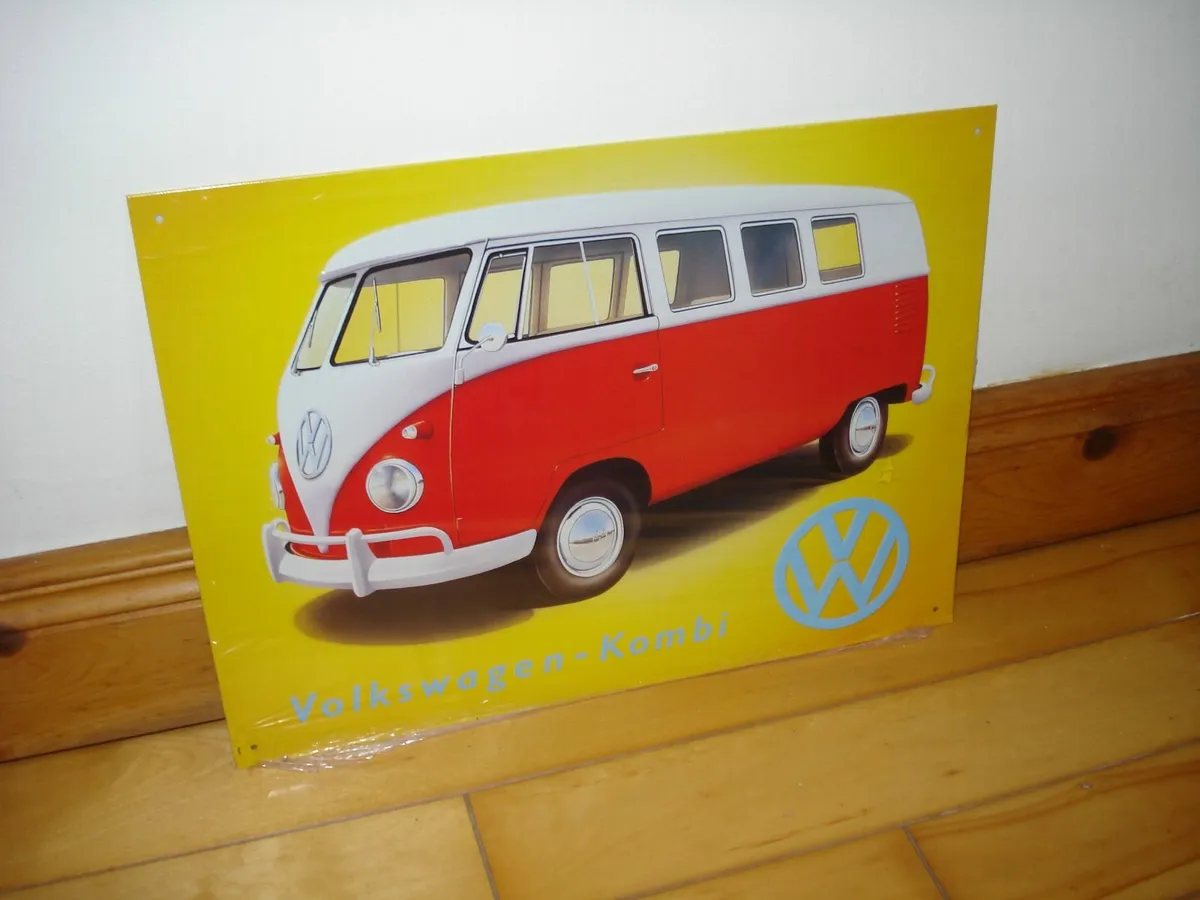 MEDIUM  METAL SIGN VW KOMBI MICROBUS. - Image 3