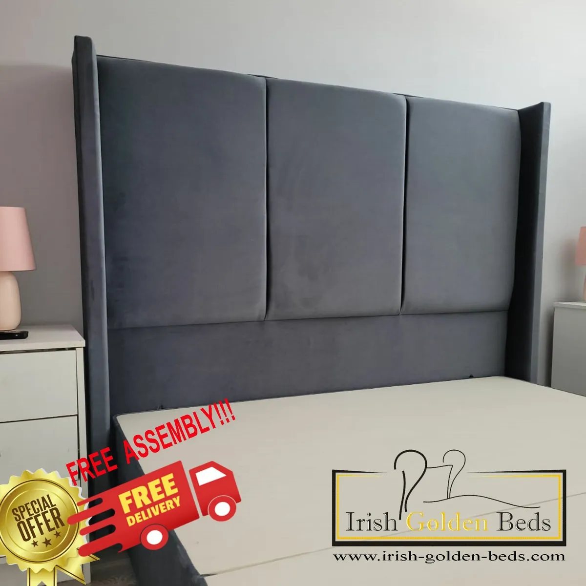 bed frame and headboard, free delivery - Image 1