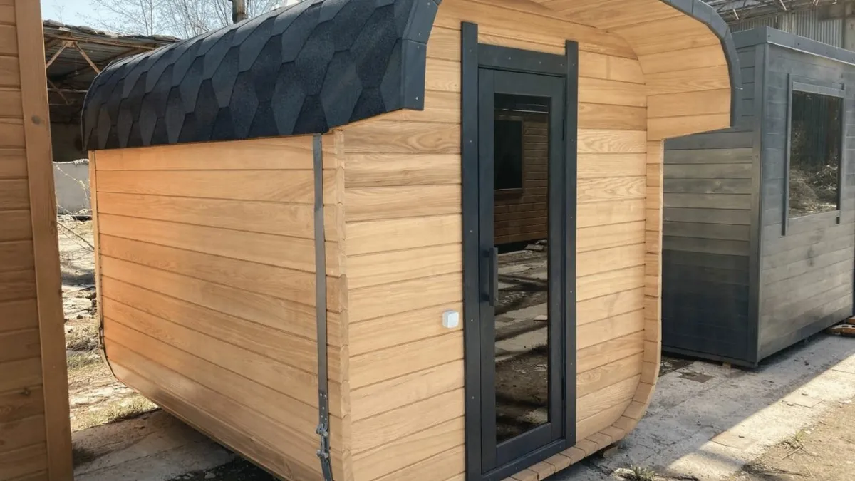 Outdoor Sauna Barrel Cub for 4-6 pers. - Image 2