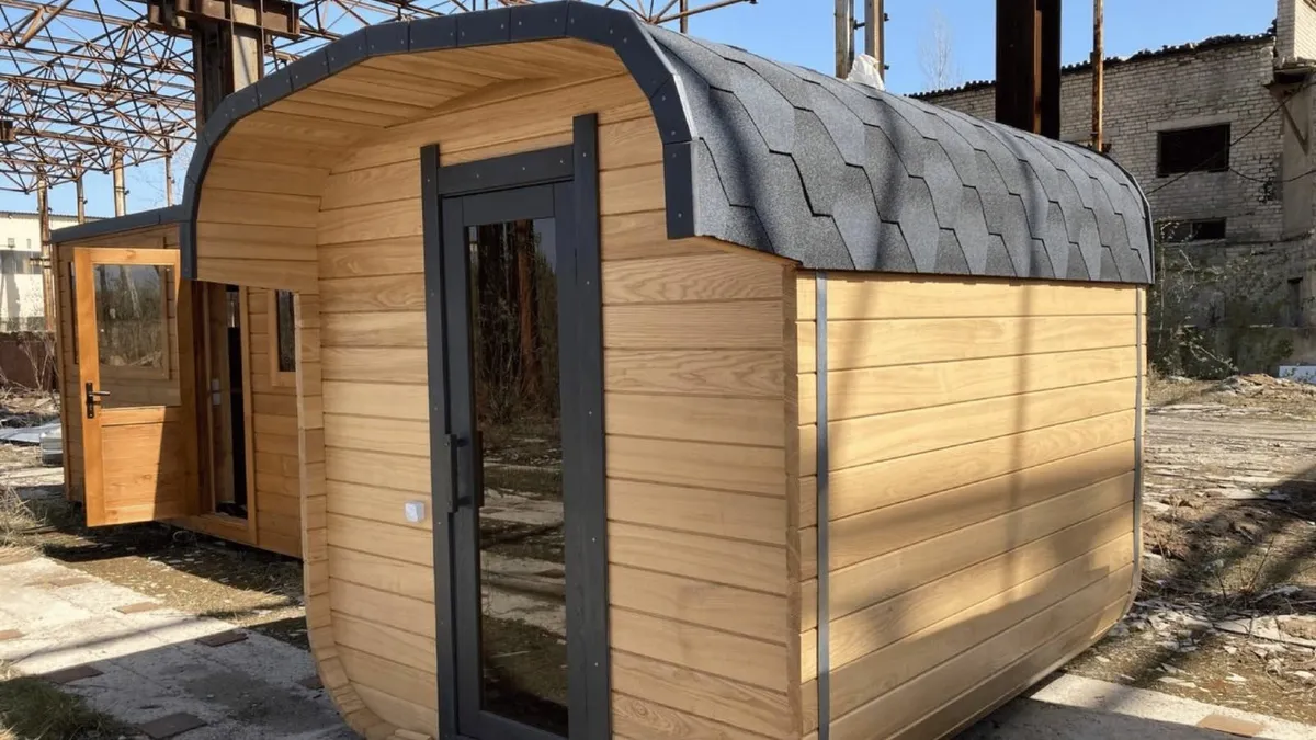 Outdoor Sauna Barrel Cub for 4-6 pers. - Image 1
