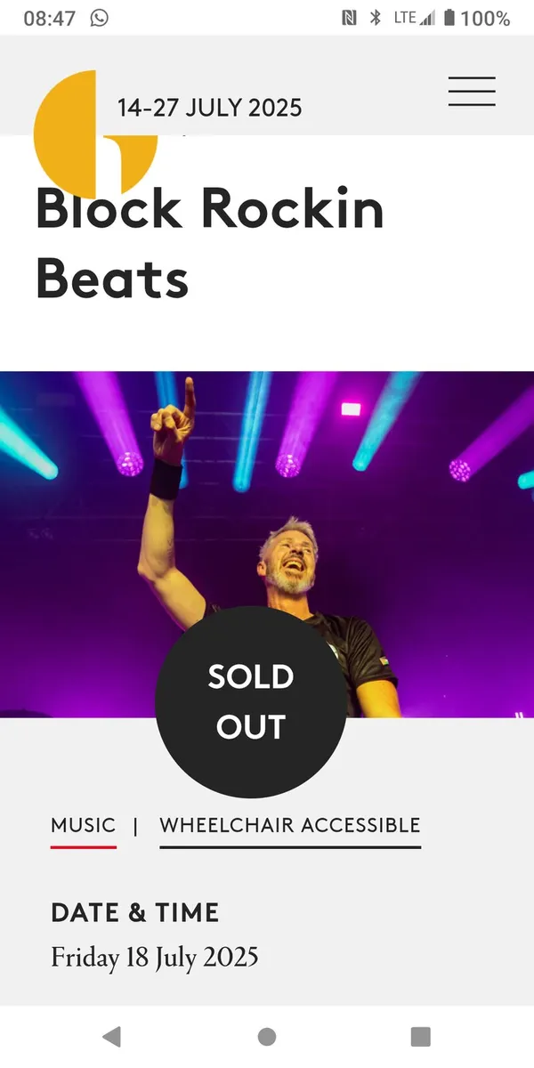 Block rocking beats x2 tickets