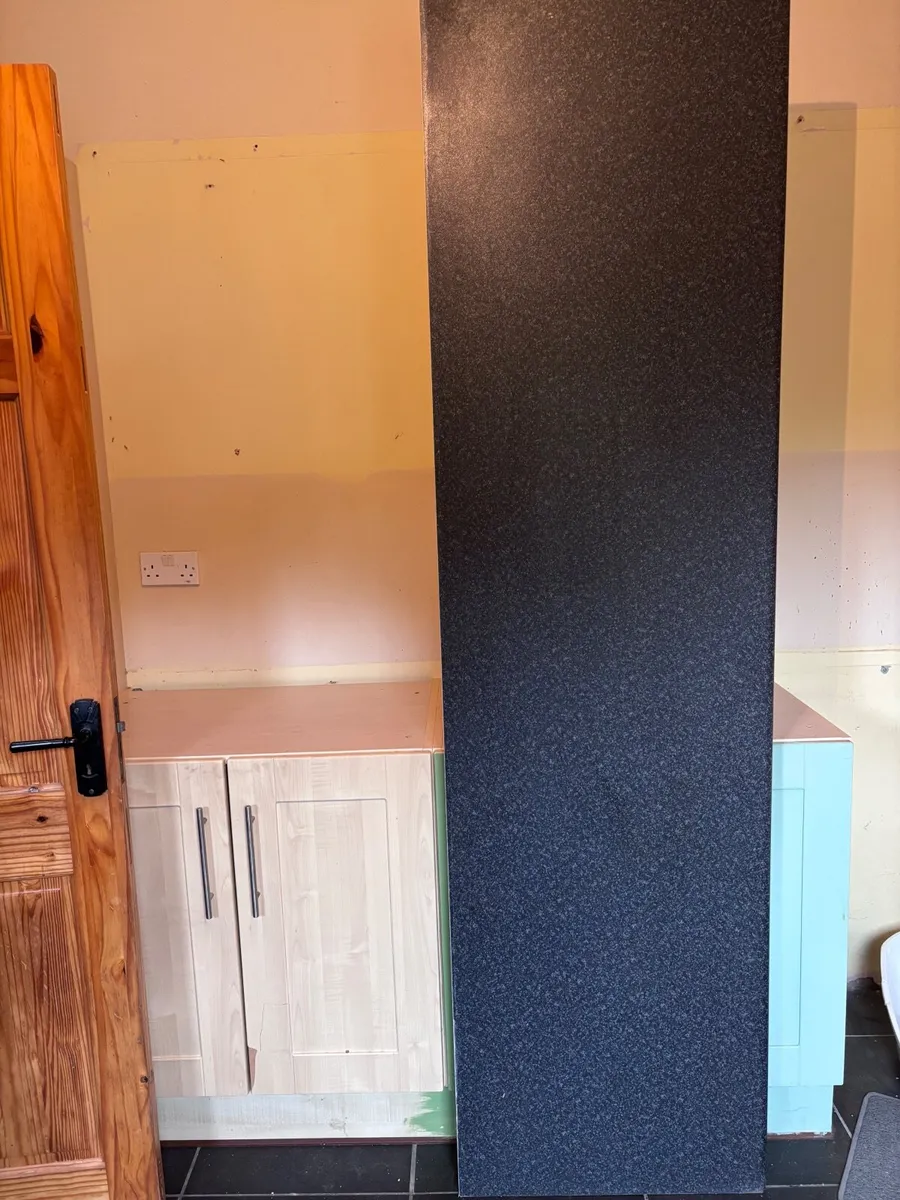 Dark grey terrazzo effect kitchen worktop - Image 3