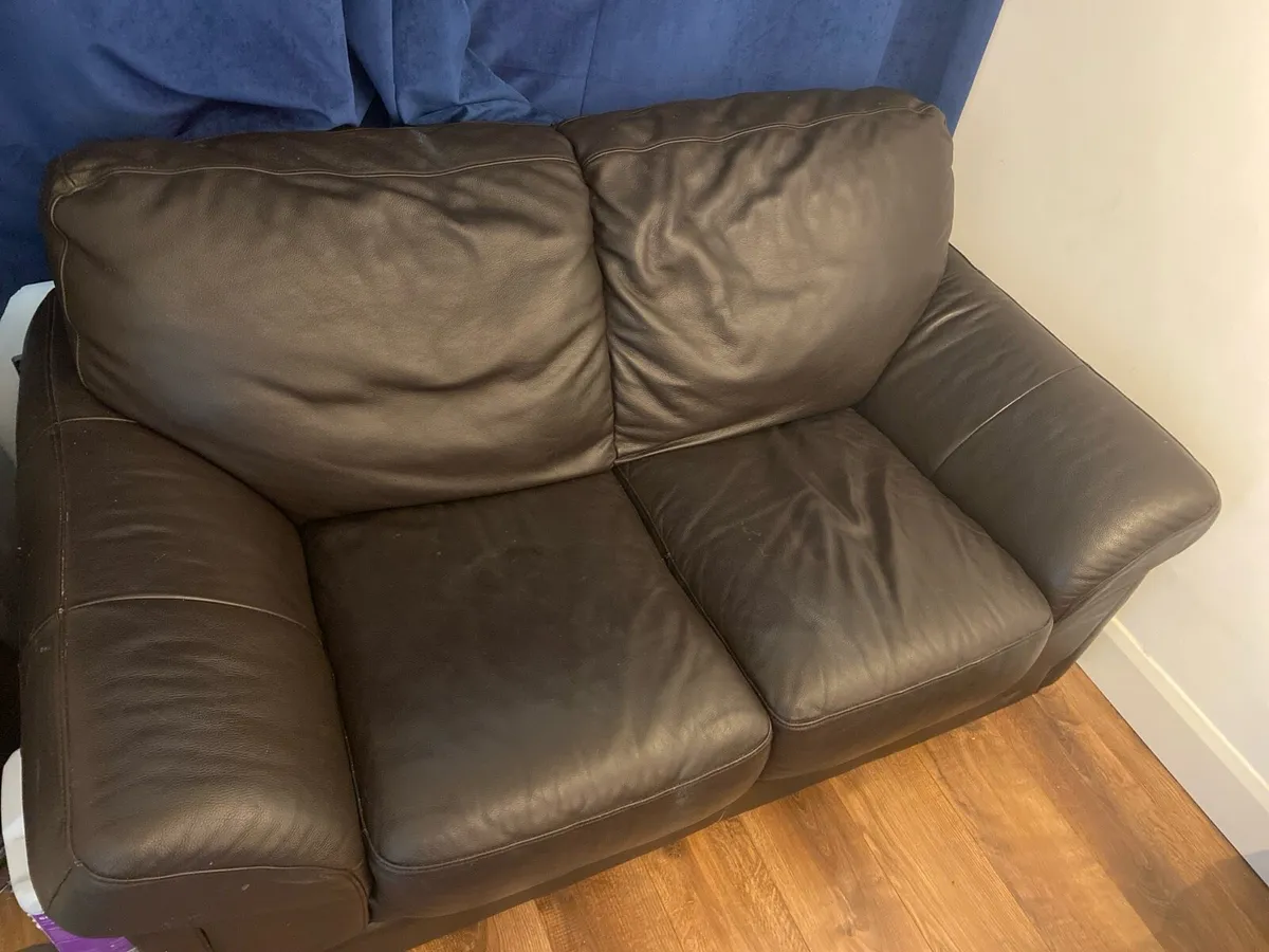 Brown Leather Couch
