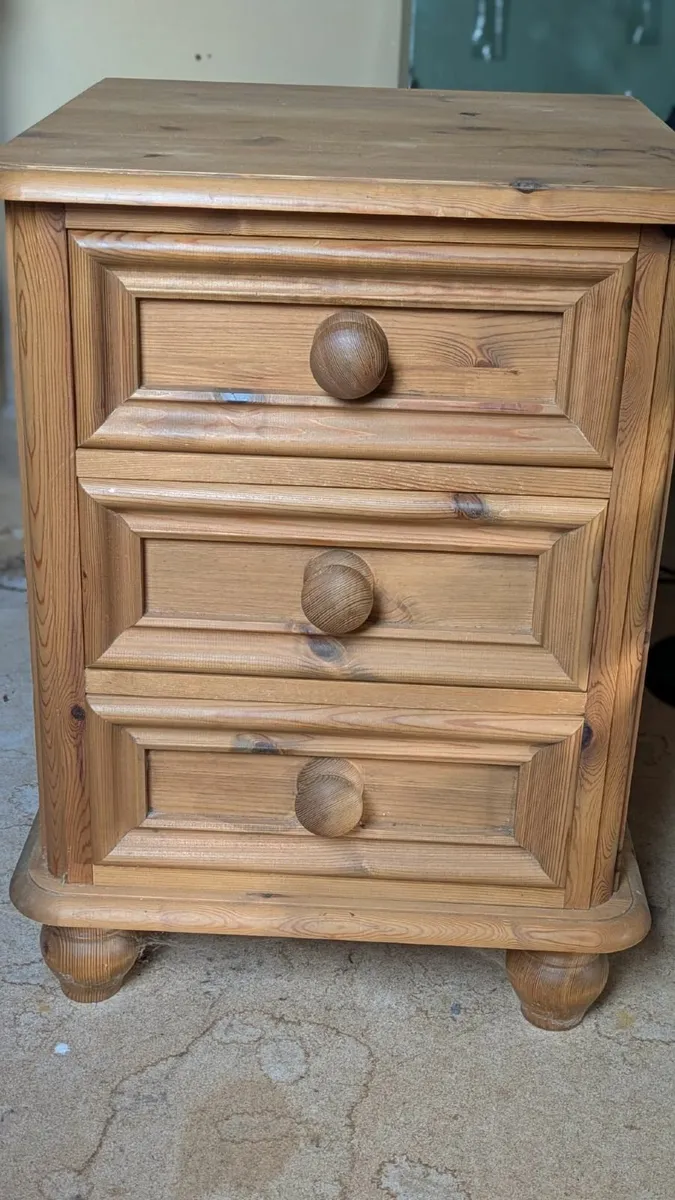 Bedside table with drawers (collection only) - Image 1