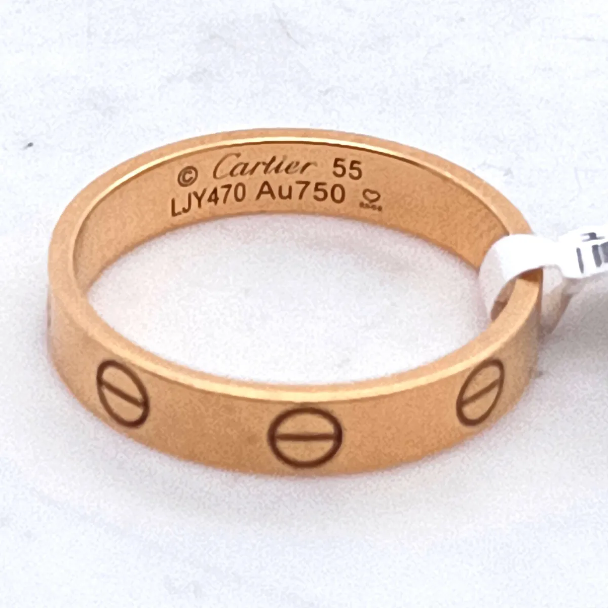 18K Yellow Gold Cartier Love Ring & Carrier Box - Image 3