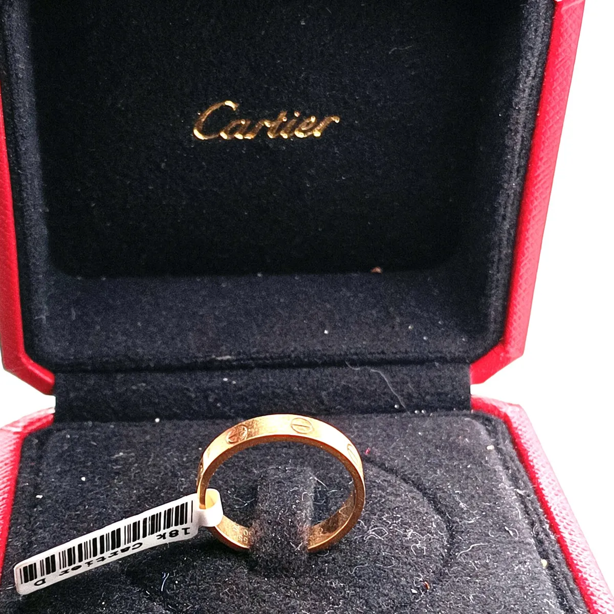 18K Yellow Gold Cartier Love Ring & Carrier Box - Image 4