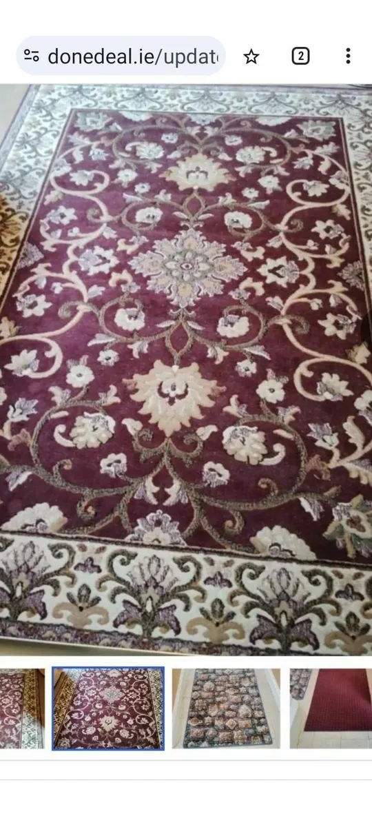 ExLarge burgundy sitting room rug - Image 4