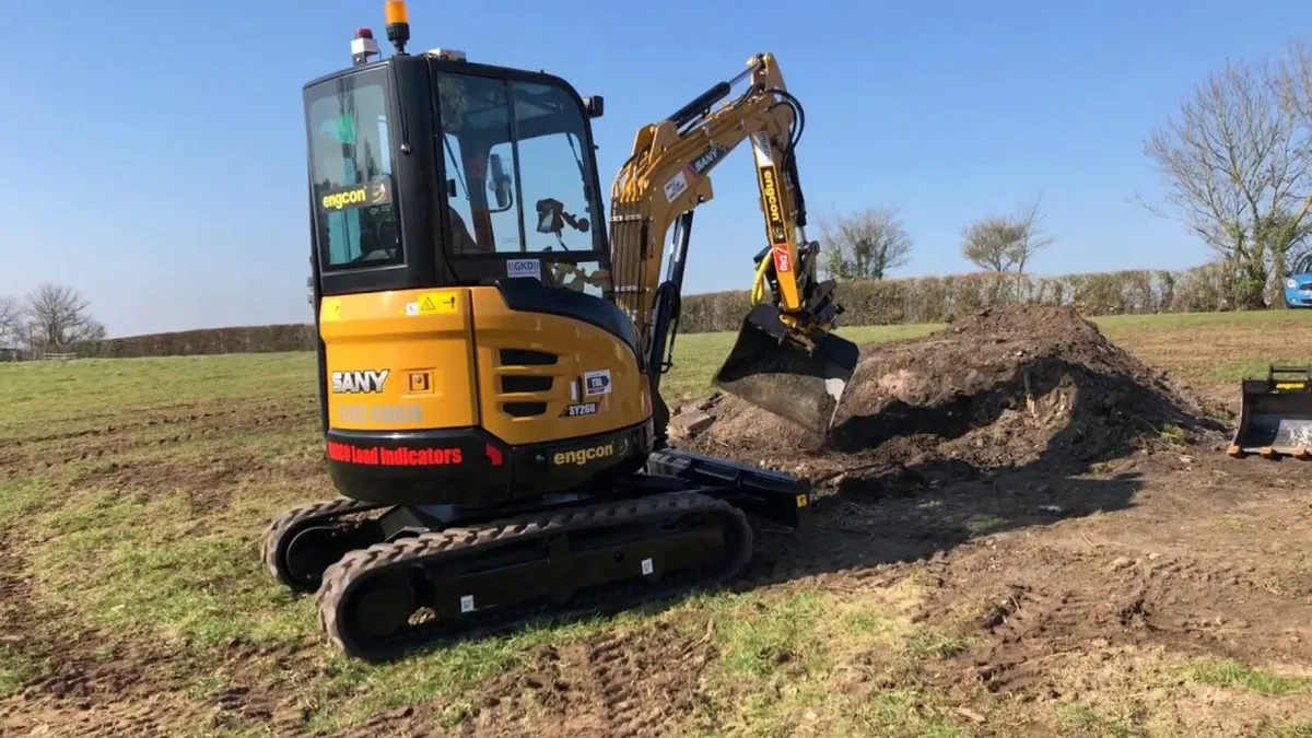 Mini digger and groundworks