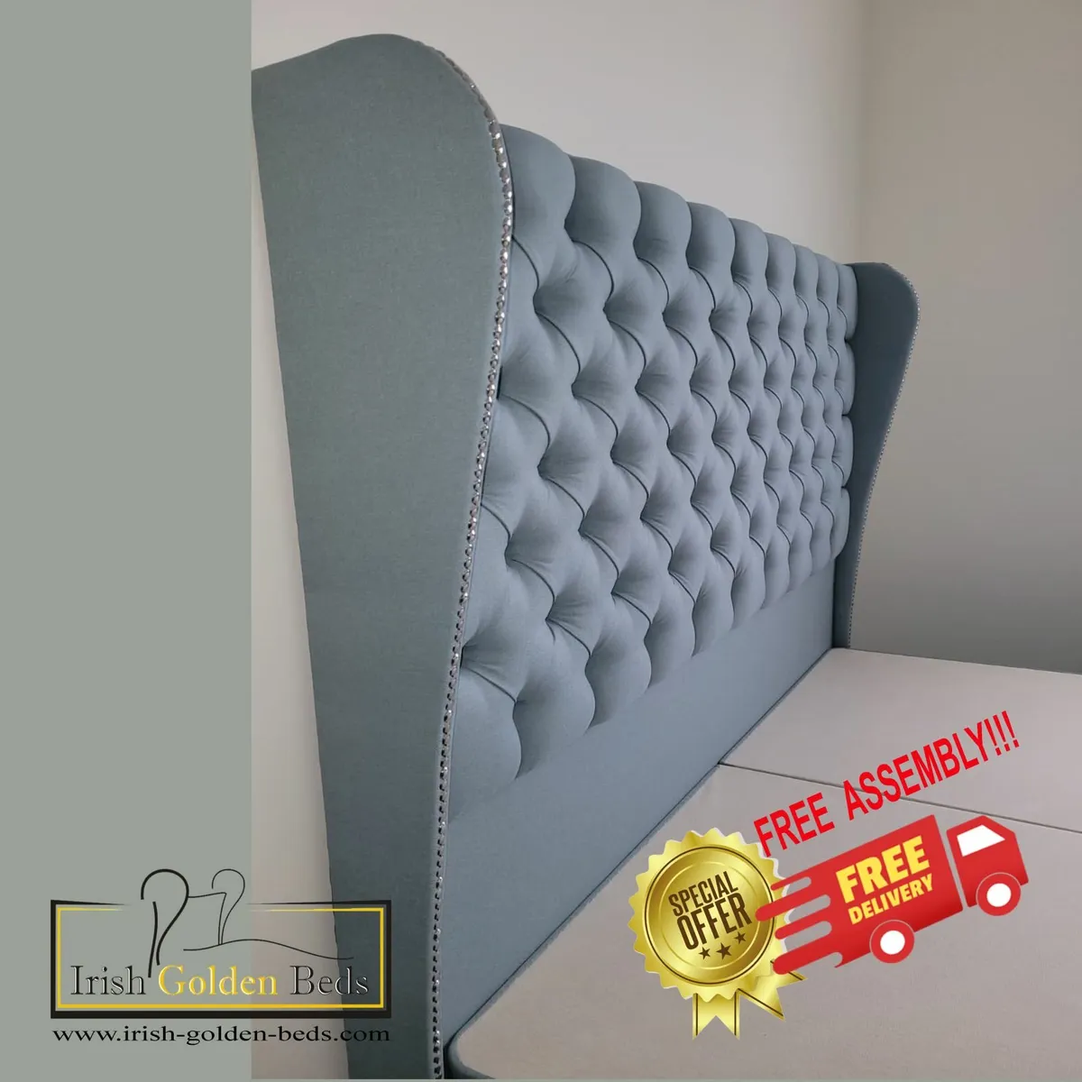 bed frame and headboard, free delivery - Image 1