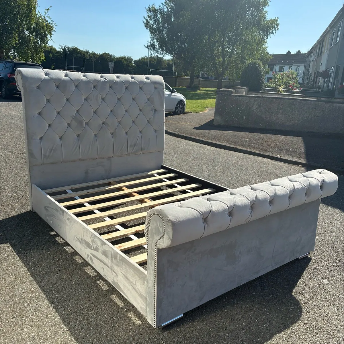 5ft King Crushed Velvet Bed Frame - Image 2