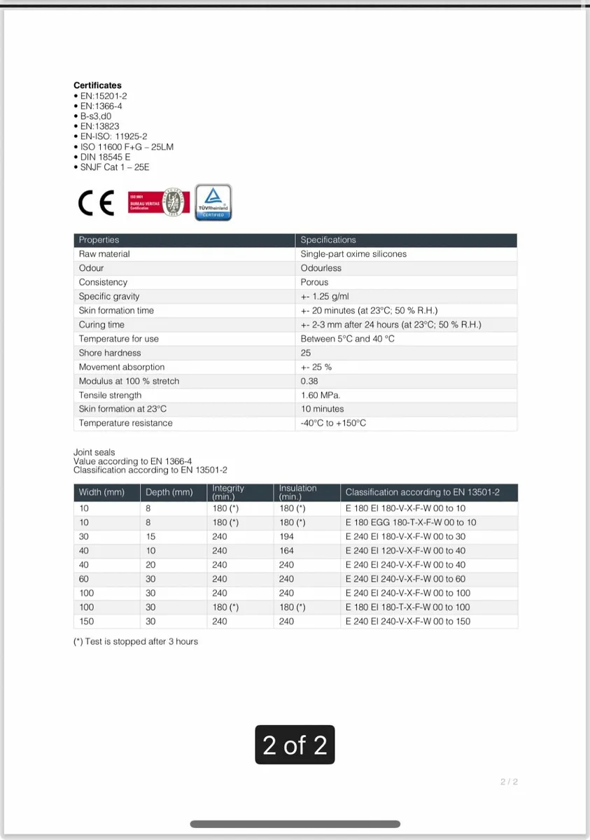 4 hour fire rated Silicone - Image 4