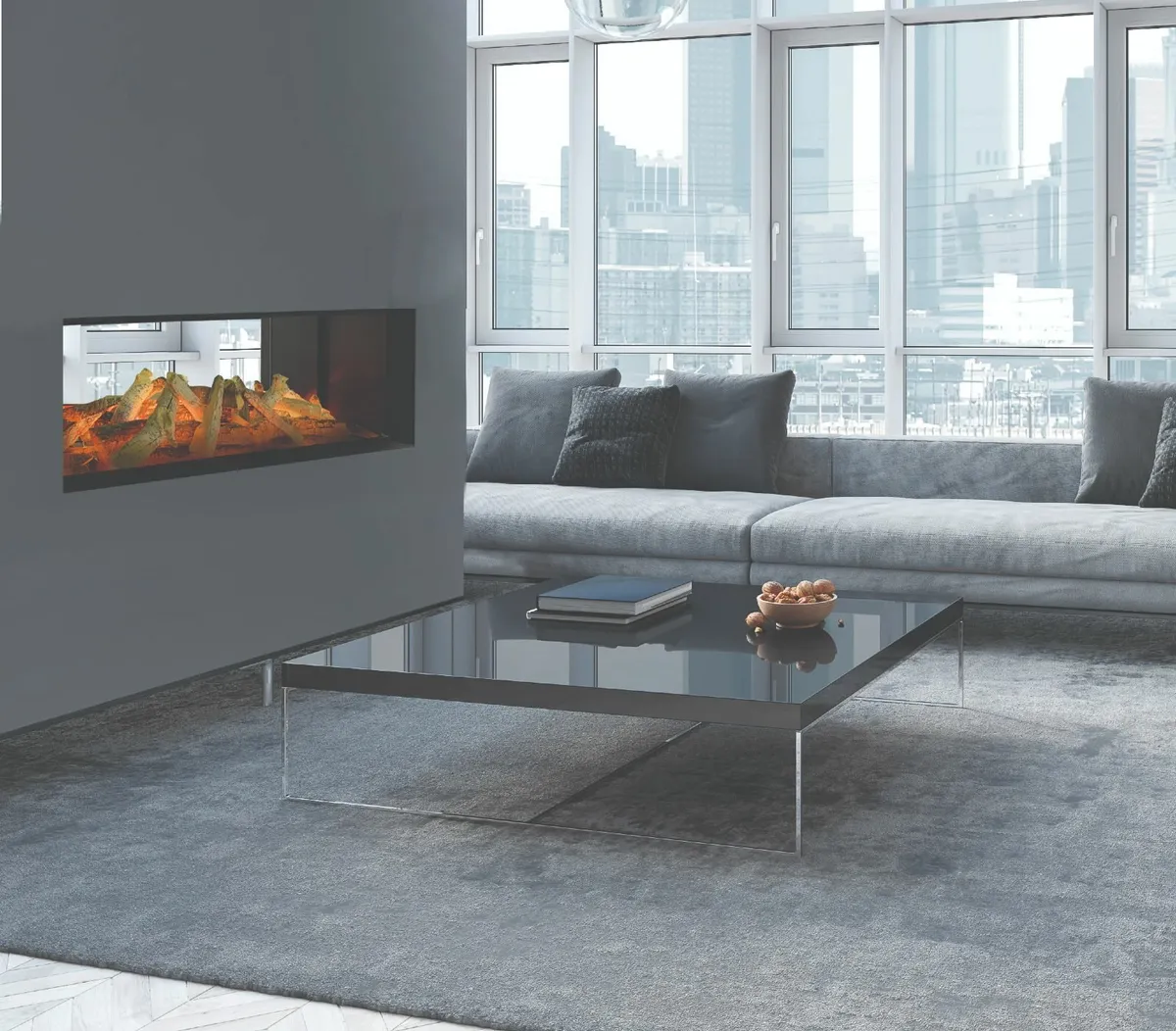 Evonic Halo Lindstrom Double Sided Electric Fire