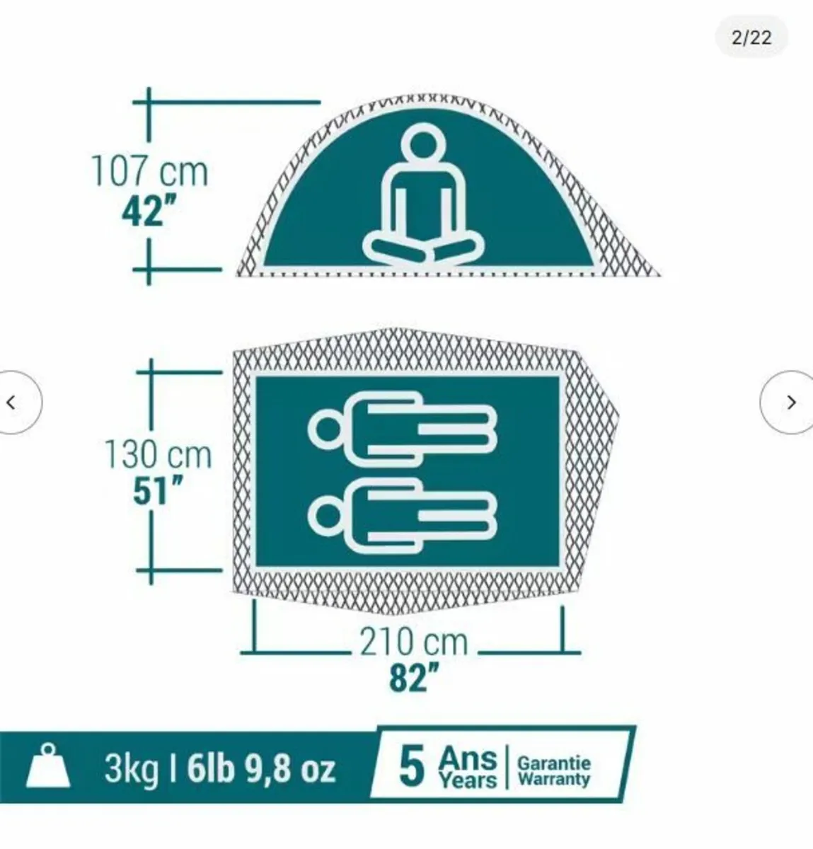 Camping gear -Inflating Mattress/Tent/Sleeping bag - Image 2