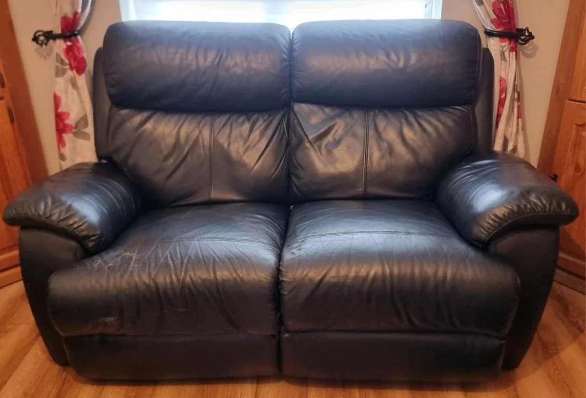 Leather 3 piece suite - Image 3