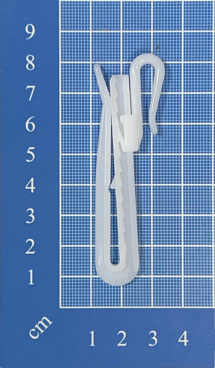 75mm adjustable curtain hooks - white - new - Image 1