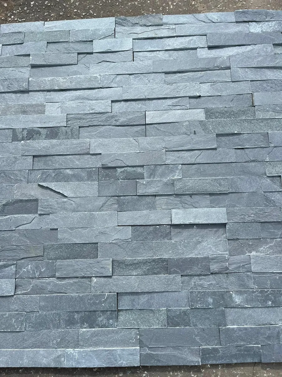 Black / Charcoal Split Face cladding tiles - Image 2