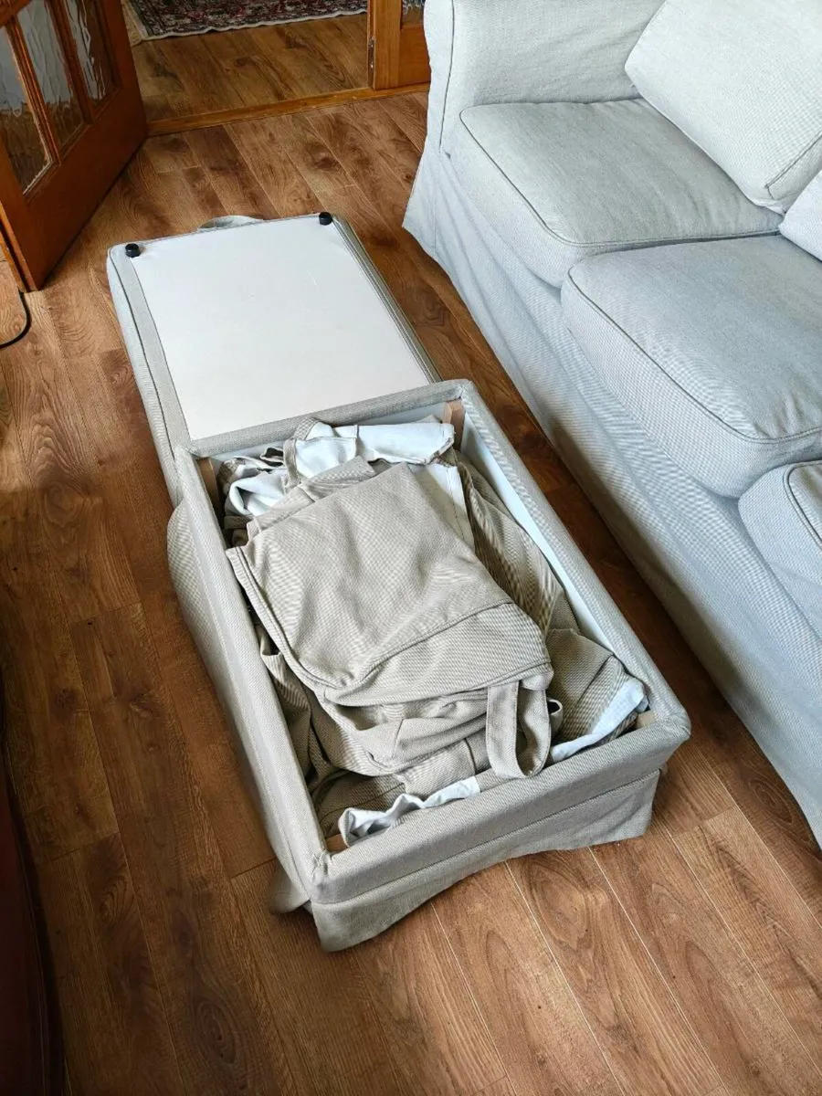3 seater sofa and a Pouffe - Image 2