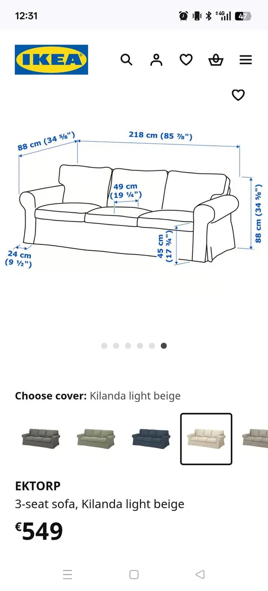 3 seater sofa and a Pouffe - Image 3