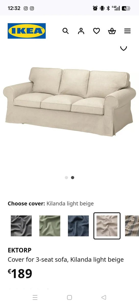 3 seater sofa and a Pouffe - Image 4