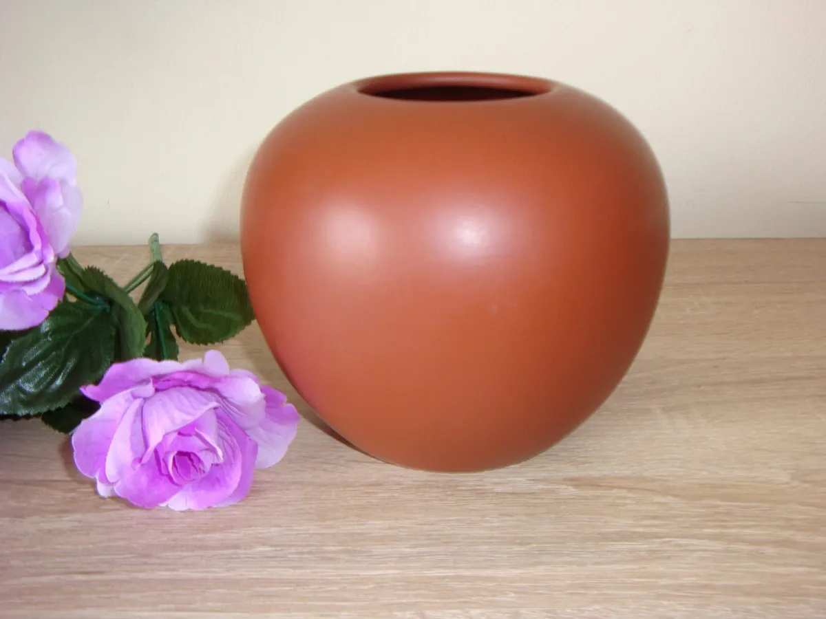 Brown vase H13cm - Image 1