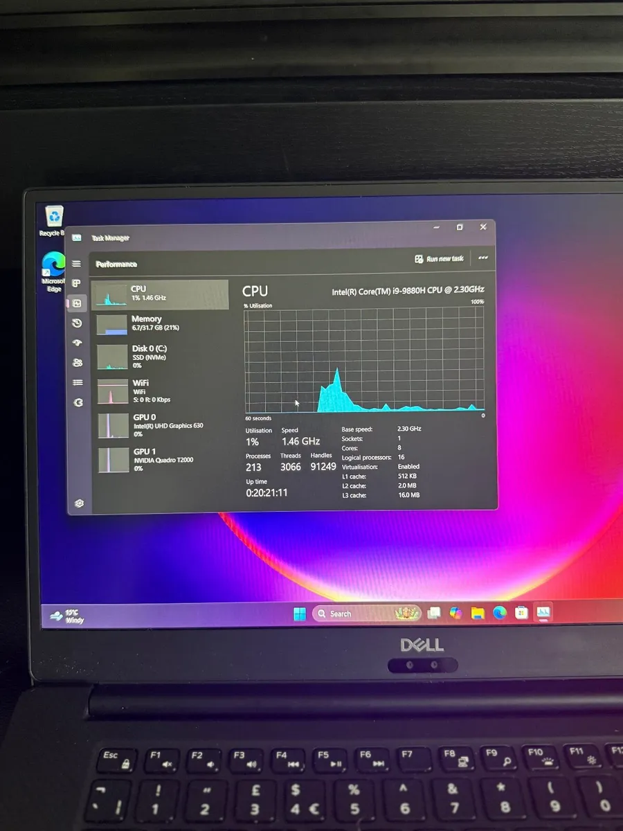 Dell Precision 5540 Laptop i9/32GB/512SSD/Nvidia - Image 3
