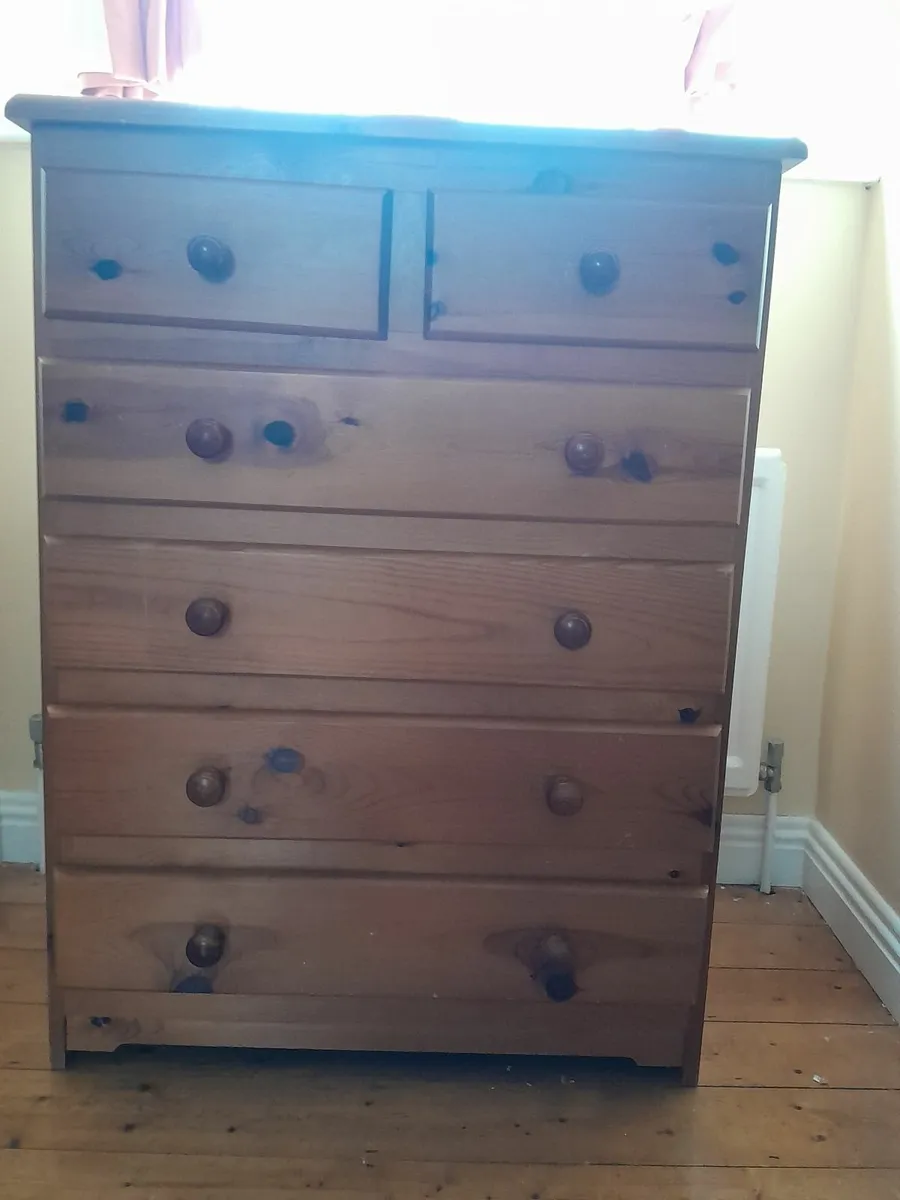 Chest of Drawers + matching  Locker- Antique Pine - Image 2