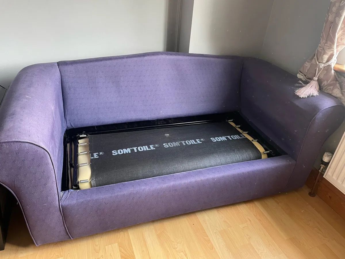 Blue couch/sofa bed - Image 2