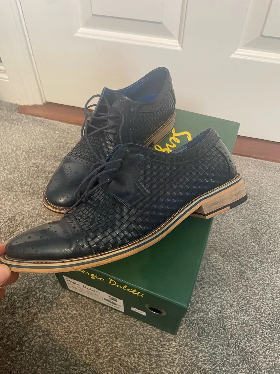 Navy Suit Shoes - Image 1