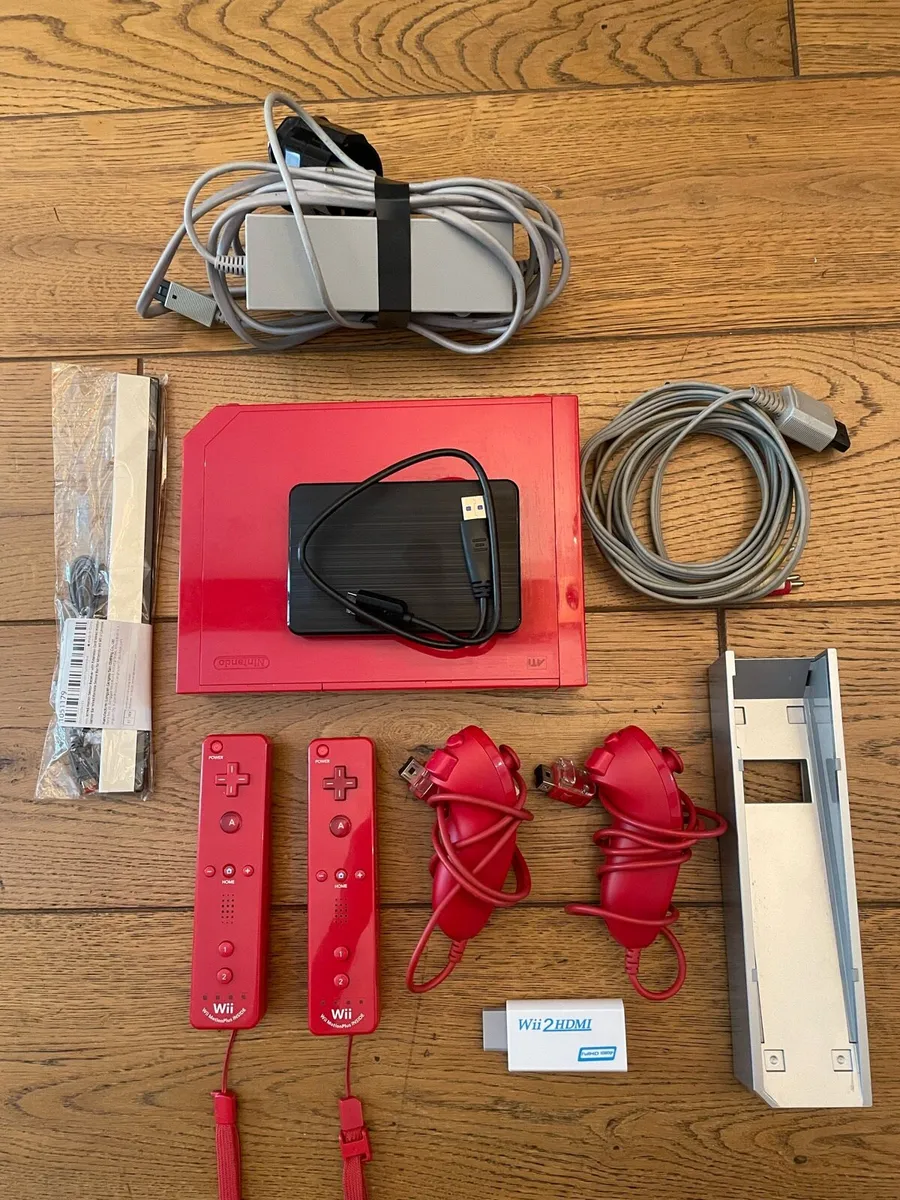 Red Modded Wii (5000+ Games) Rare - Image 1