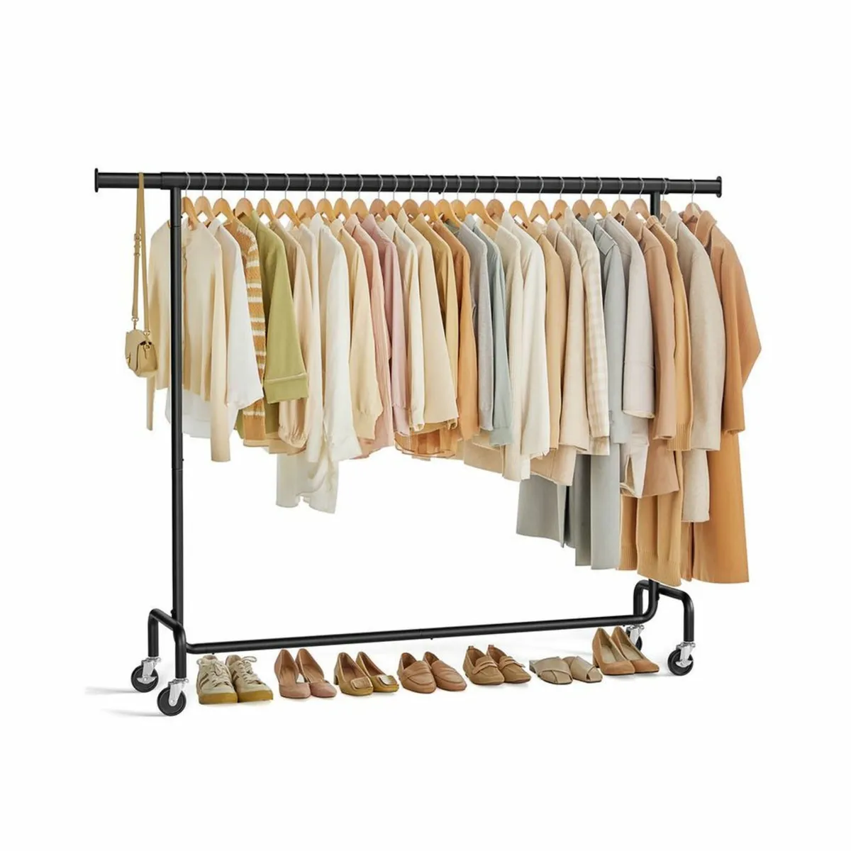 Heavy Duty Clothes Rack with Castors steel frame - Image 1