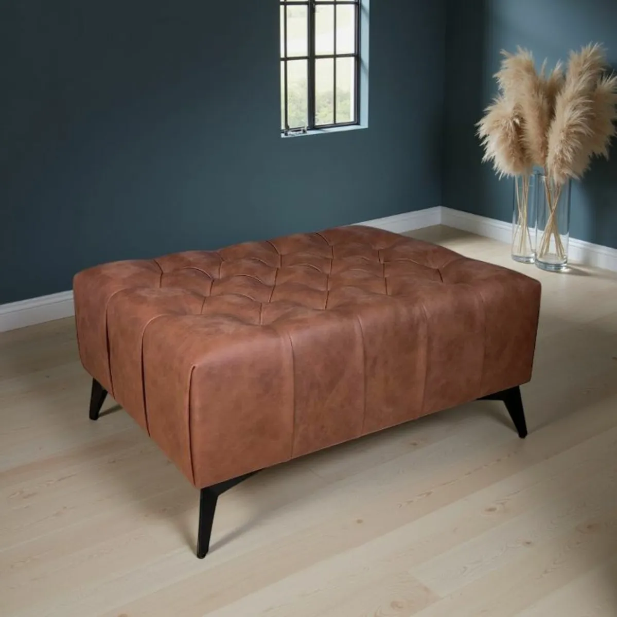 Chester Lux Coffee Table Velvet Square 60x80x38cm - Image 2