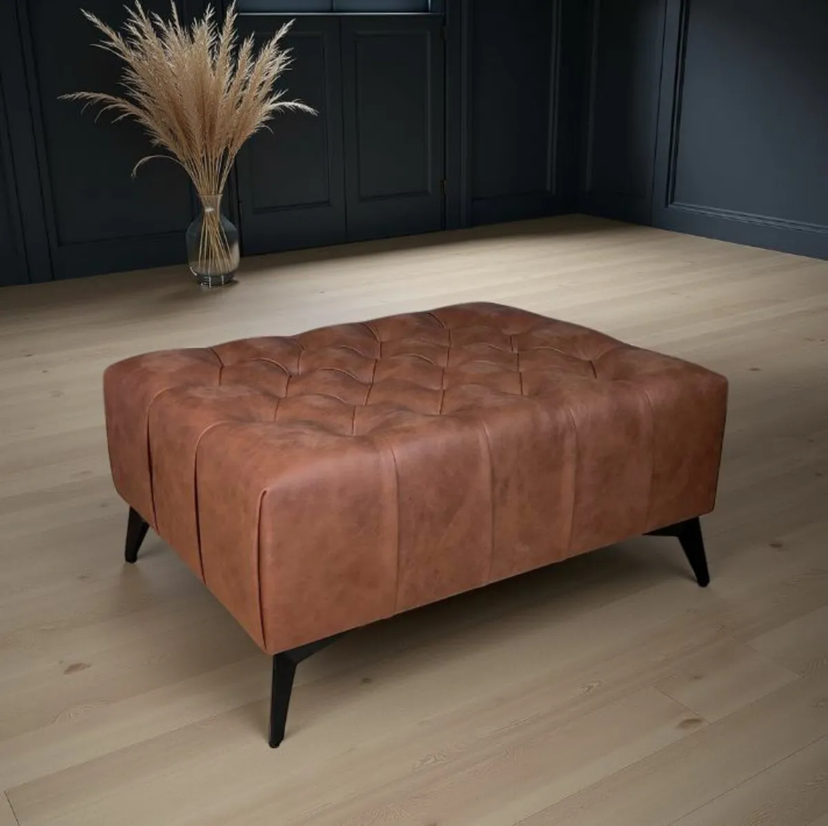 Chester Lux Coffee Table Velvet Square 60x80x38cm - Image 1