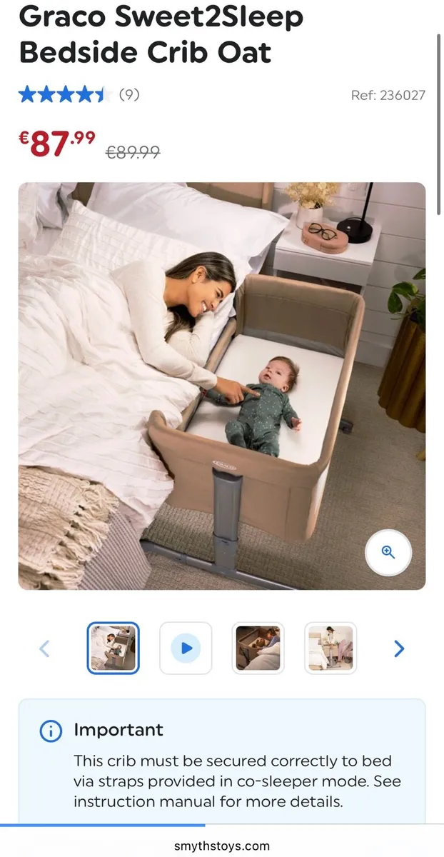 Graco Sweet2Sleep Bedside Crib
