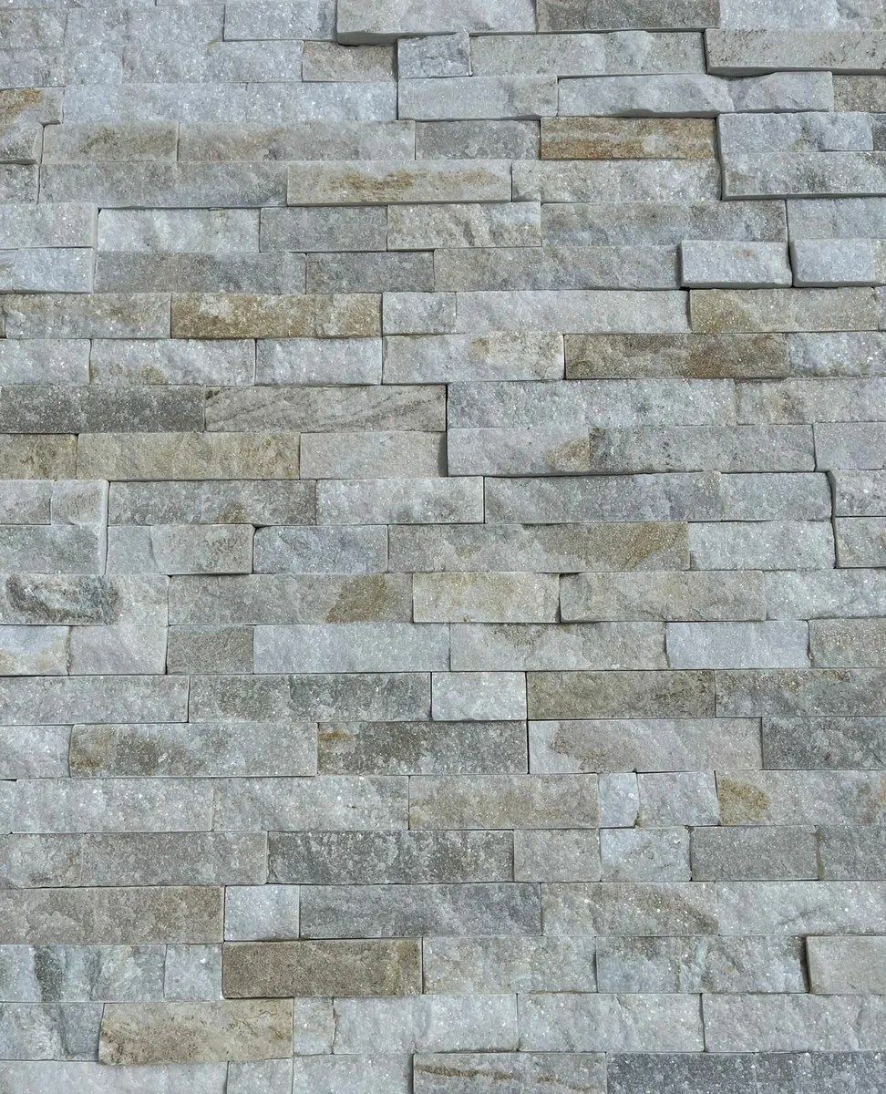 Ivory Quartzite split face cladding tiles - Image 3