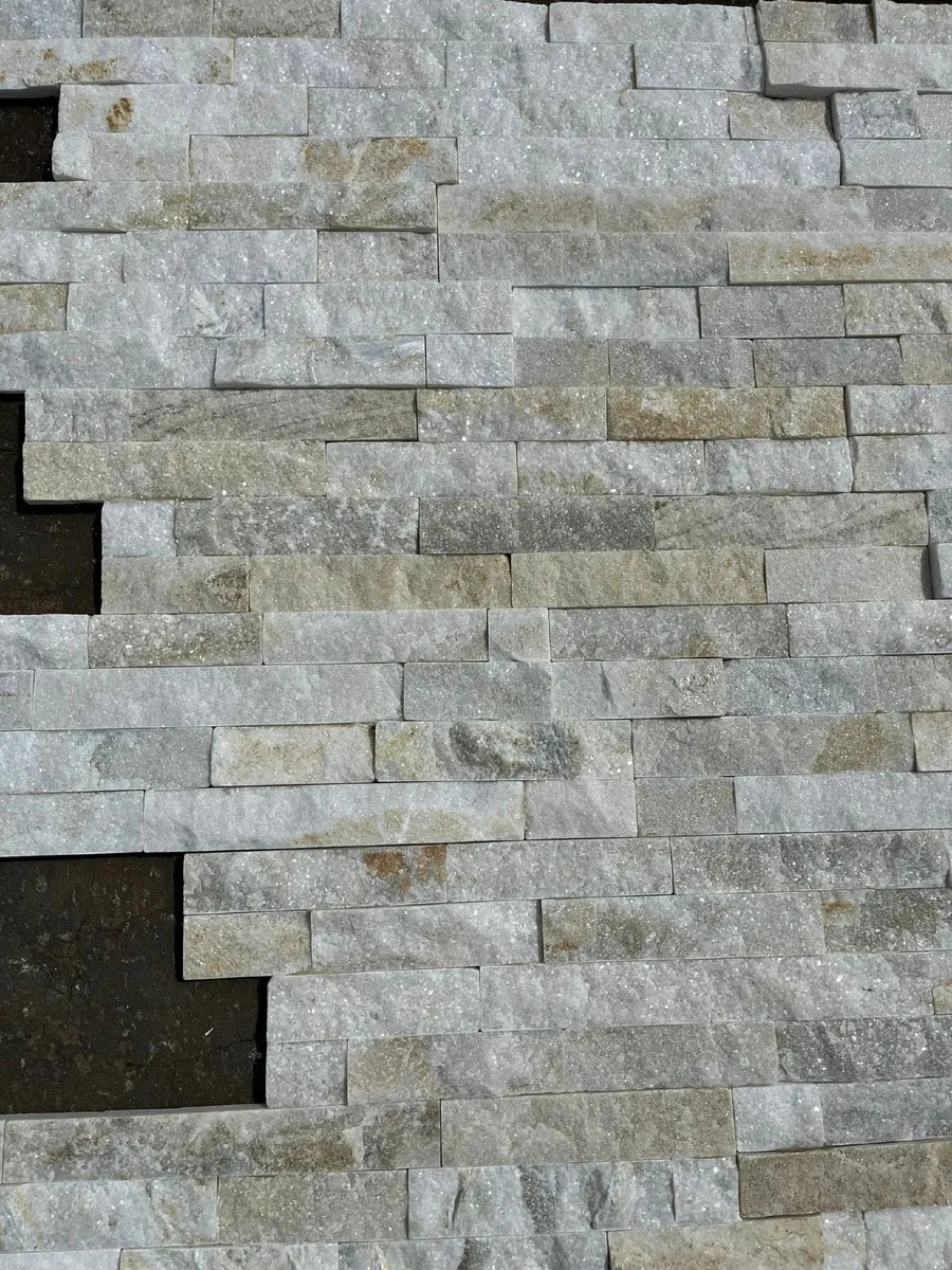 Ivory Quartzite split face cladding tiles - Image 4