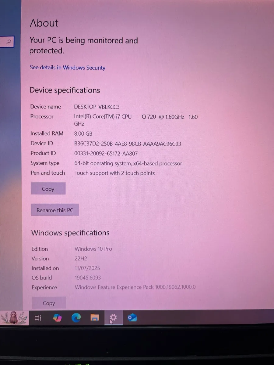 Lenovo w510 i7 pro 8-250 win 10 - Image 2