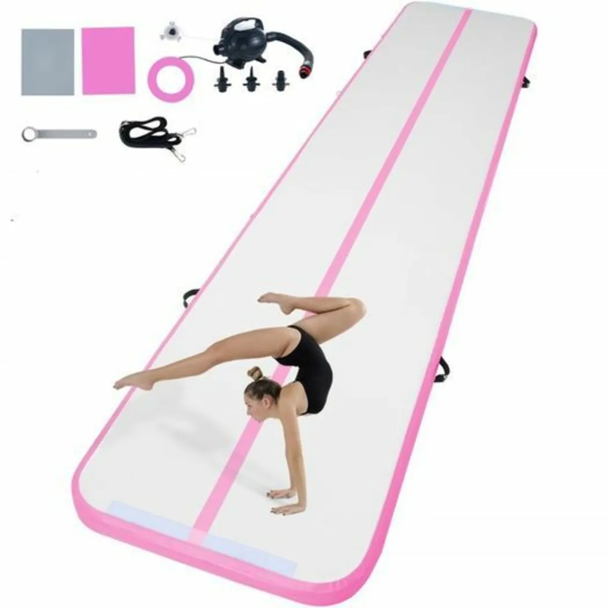 20FT Air Track Gymnastics Mat with Electric Pump - Image 1