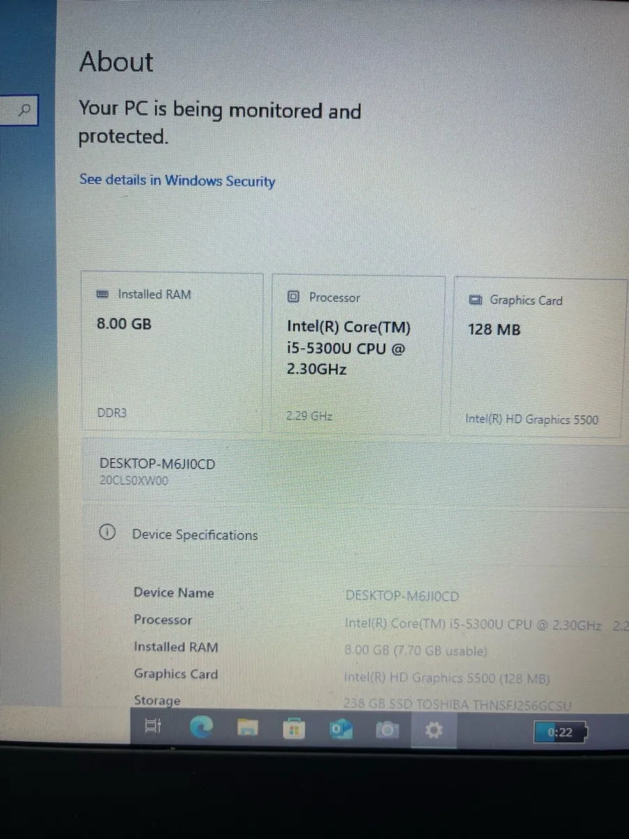 Lenovo X250 i5 8-256 win 10 - Image 3