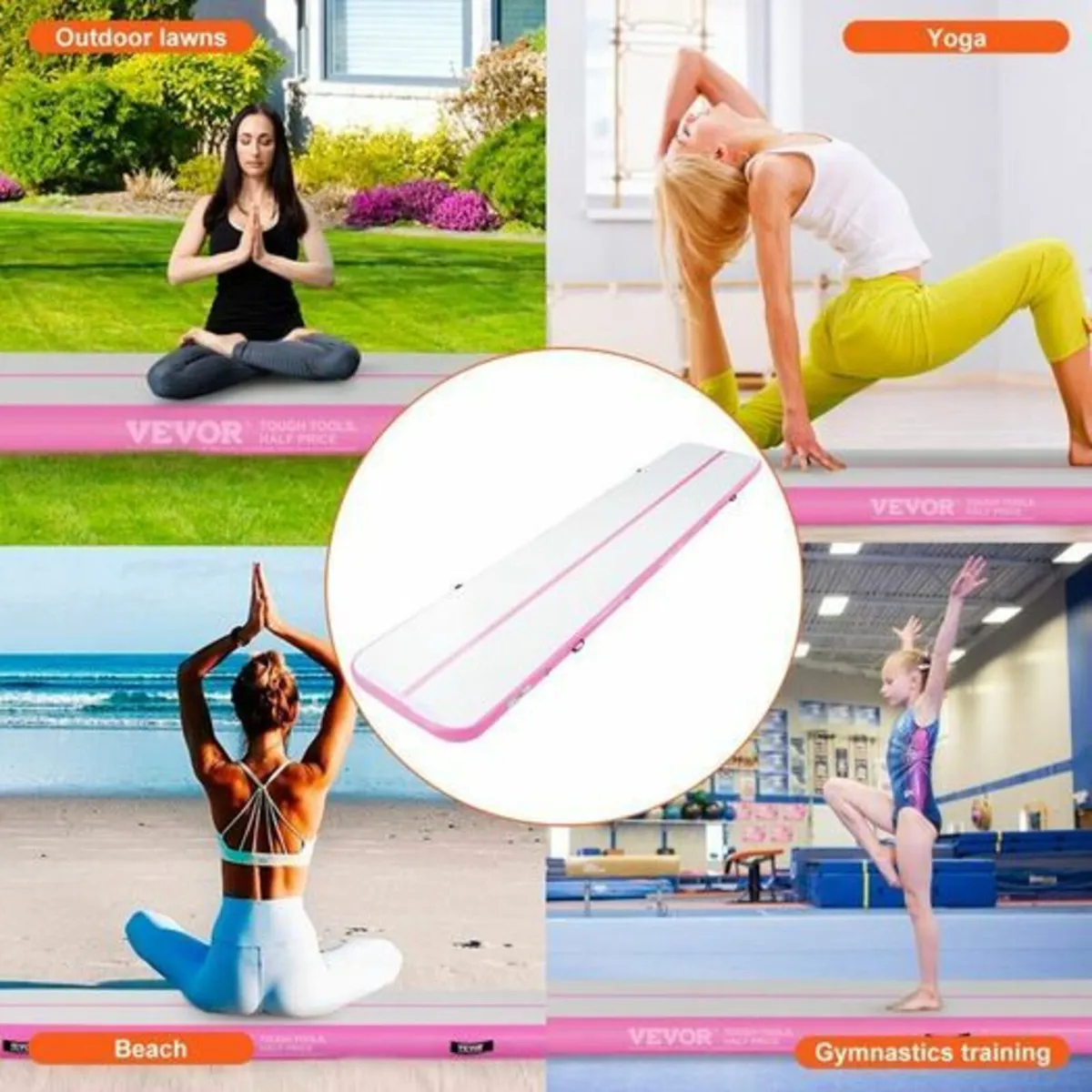 16FT Inflatable Gymnastics Mat with Pump - Image 3