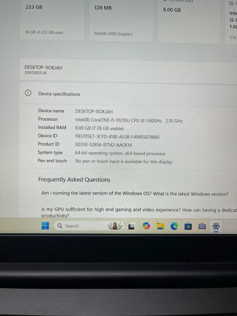 Lenovo thinkpad i5 pro 10th gen - Image 2