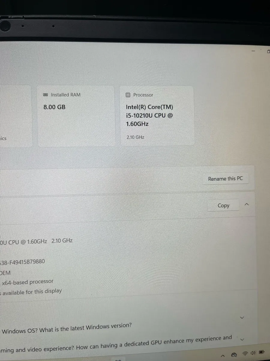 Lenovo thinkpad i5 pro 10th gen - Image 4