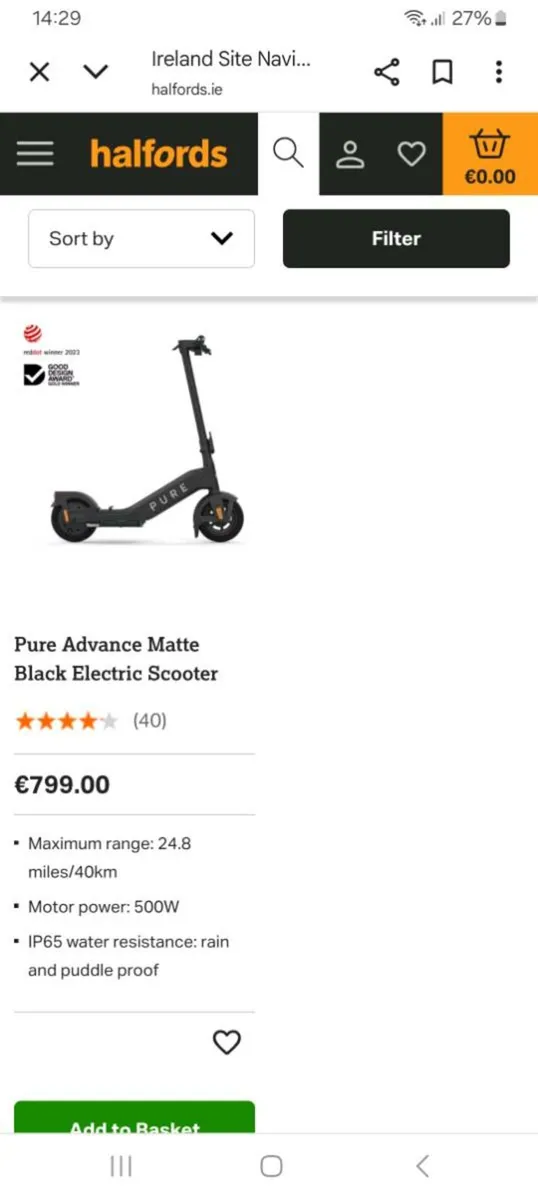 Pure advance electric scooter - Image 2