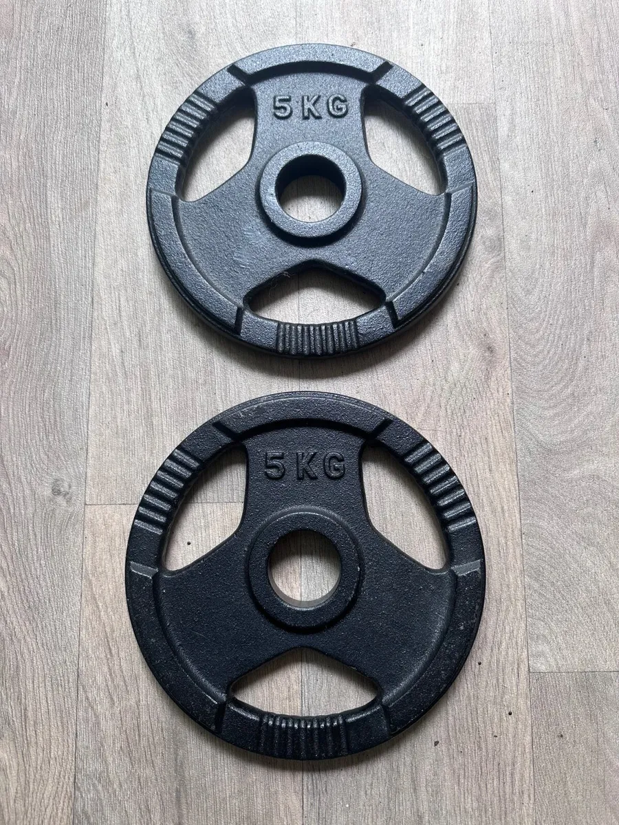 Tri Grip Iron Weight Plates 5kg x 2 - Image 3