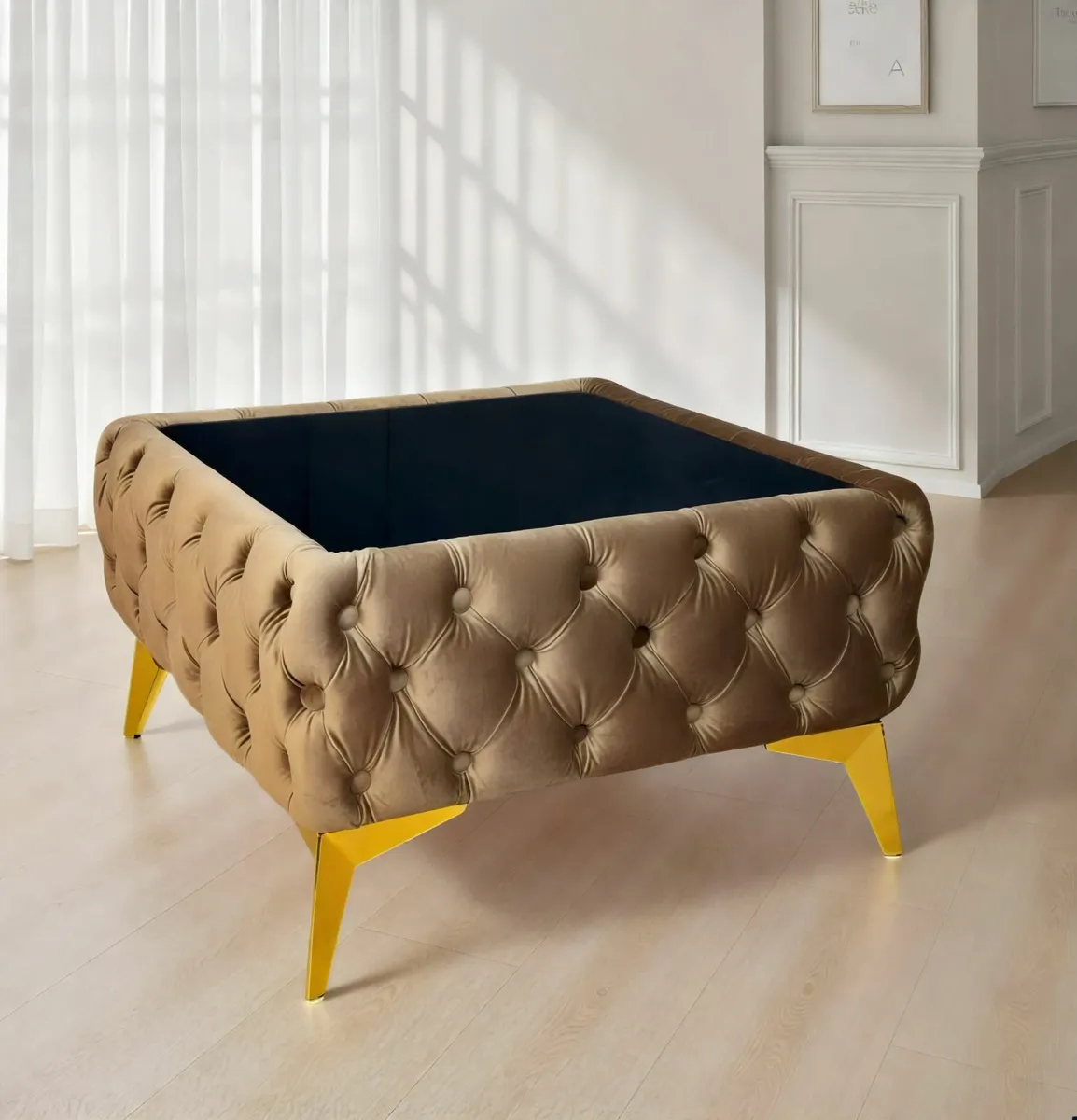 Luxury Velvet Chesterfield Coffee Tables . Sale "! - Image 1